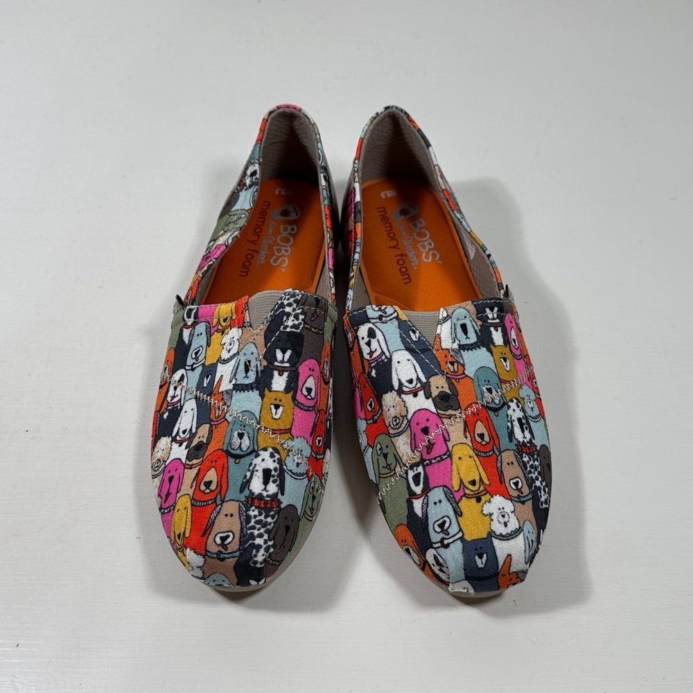 Bobs x Skechers for Dogs (34389) Dog Print Flats Women Size 8.5 - Picture 4 of 9